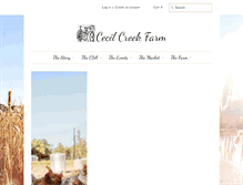 Tablet Screenshot of cecilcreekfarms.com